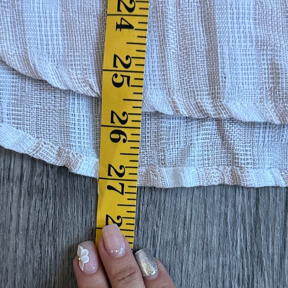 Dreamers Light Brown and White Striped Button Down Shirt - Picture 5 of 9